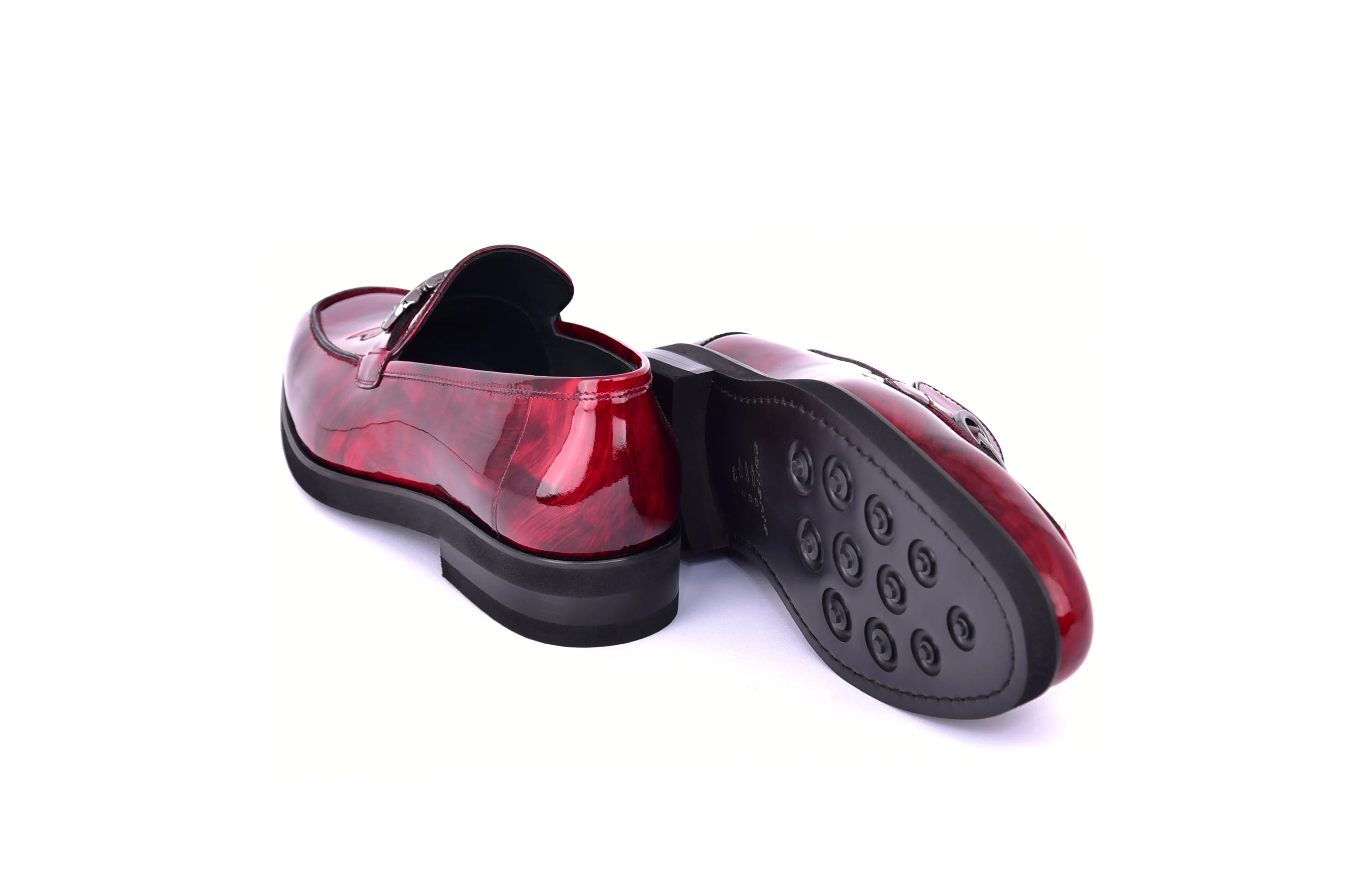 C0001206-7249 loafer with silver buckle-Marble Red sold by Alberto Nardoni product image thumbnail 3