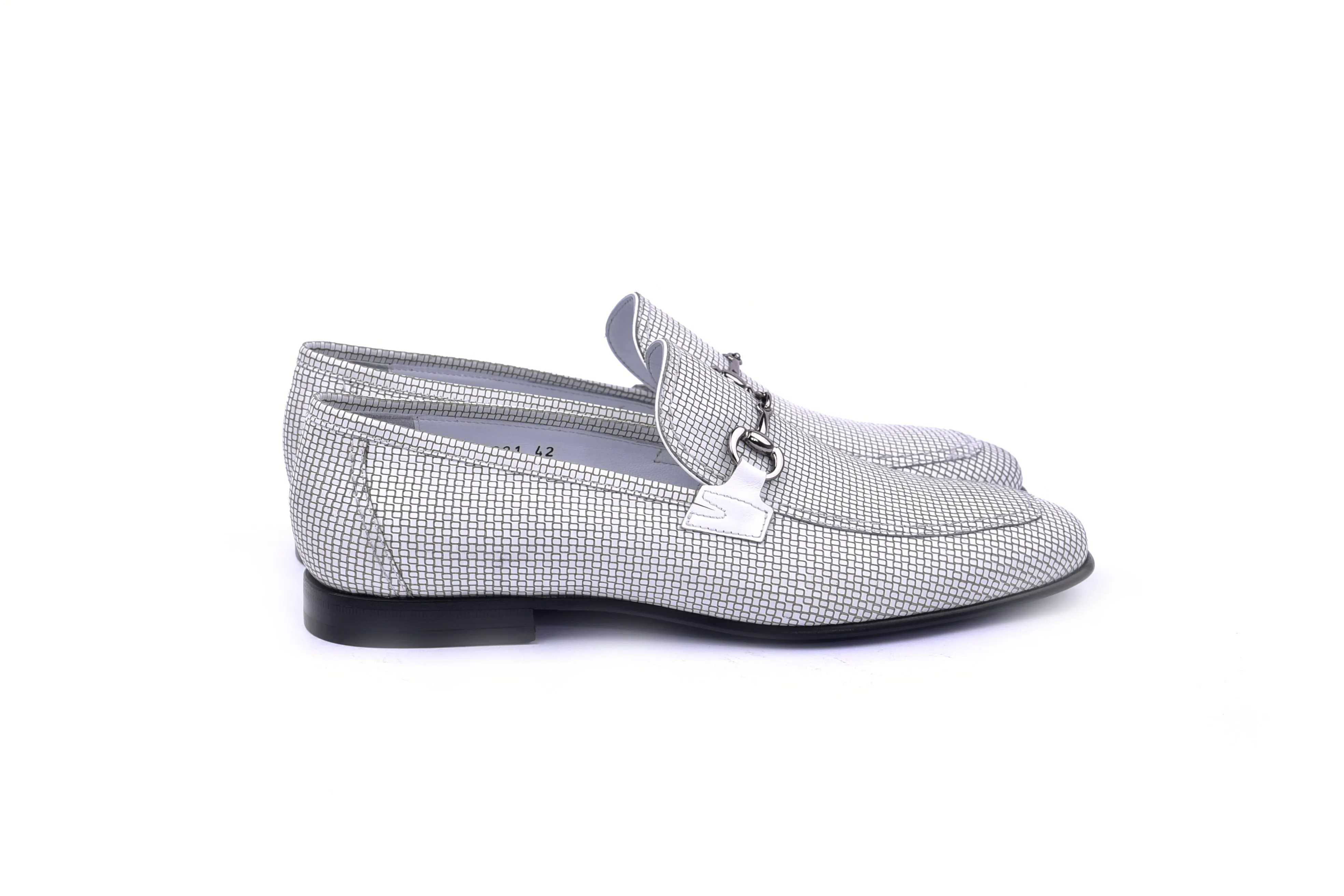 C02021-6091 Laser Designed Leather-White sold by Alberto Nardoni product image thumbnail 2