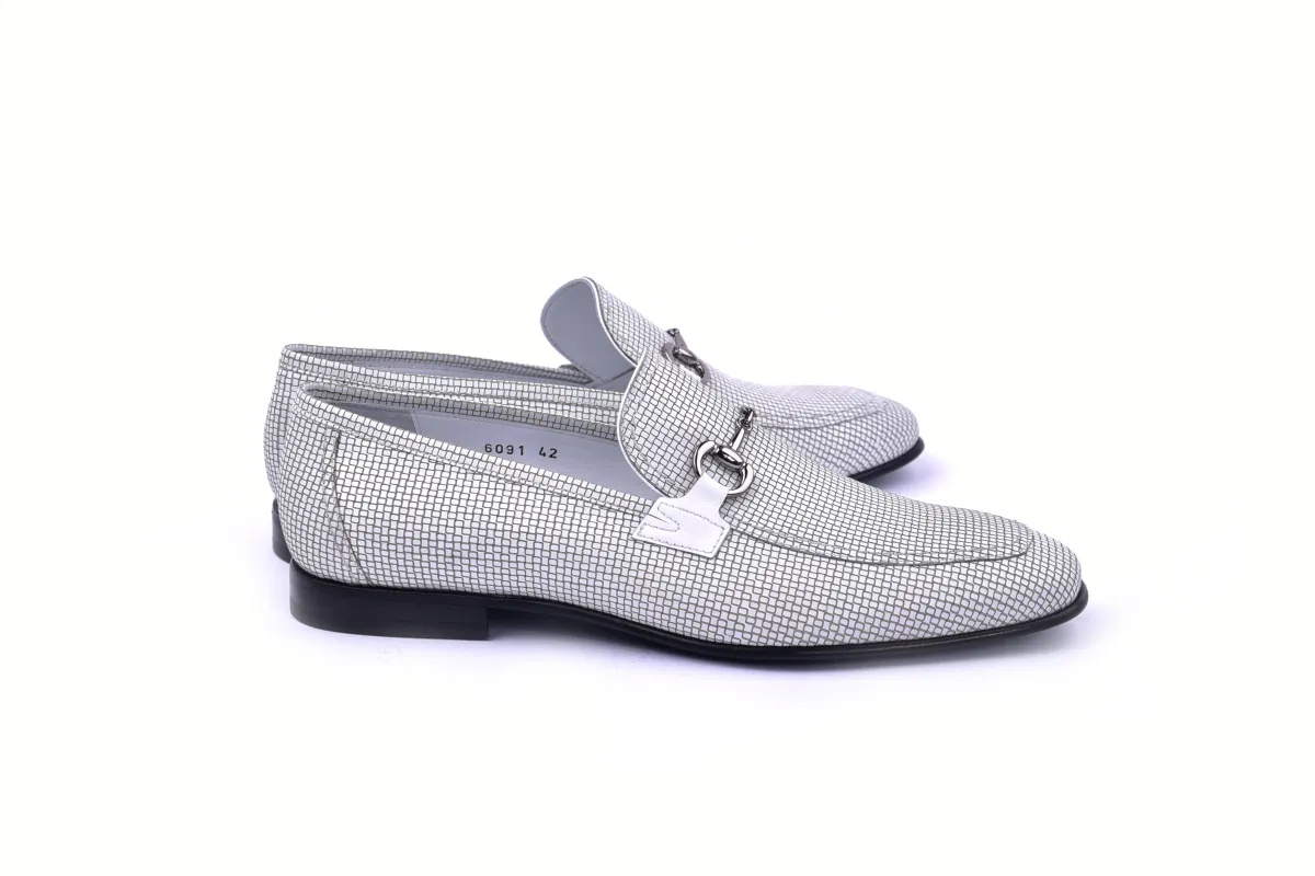 C02021-6091 Laser Designed Leather-White sold by Alberto Nardoni