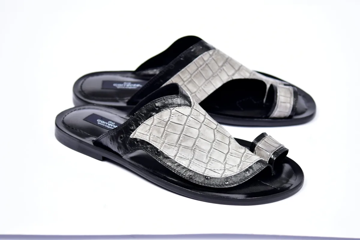 C0061-Corrente 5831 Sandal- Black-Grey sold by Alberto Nardoni
