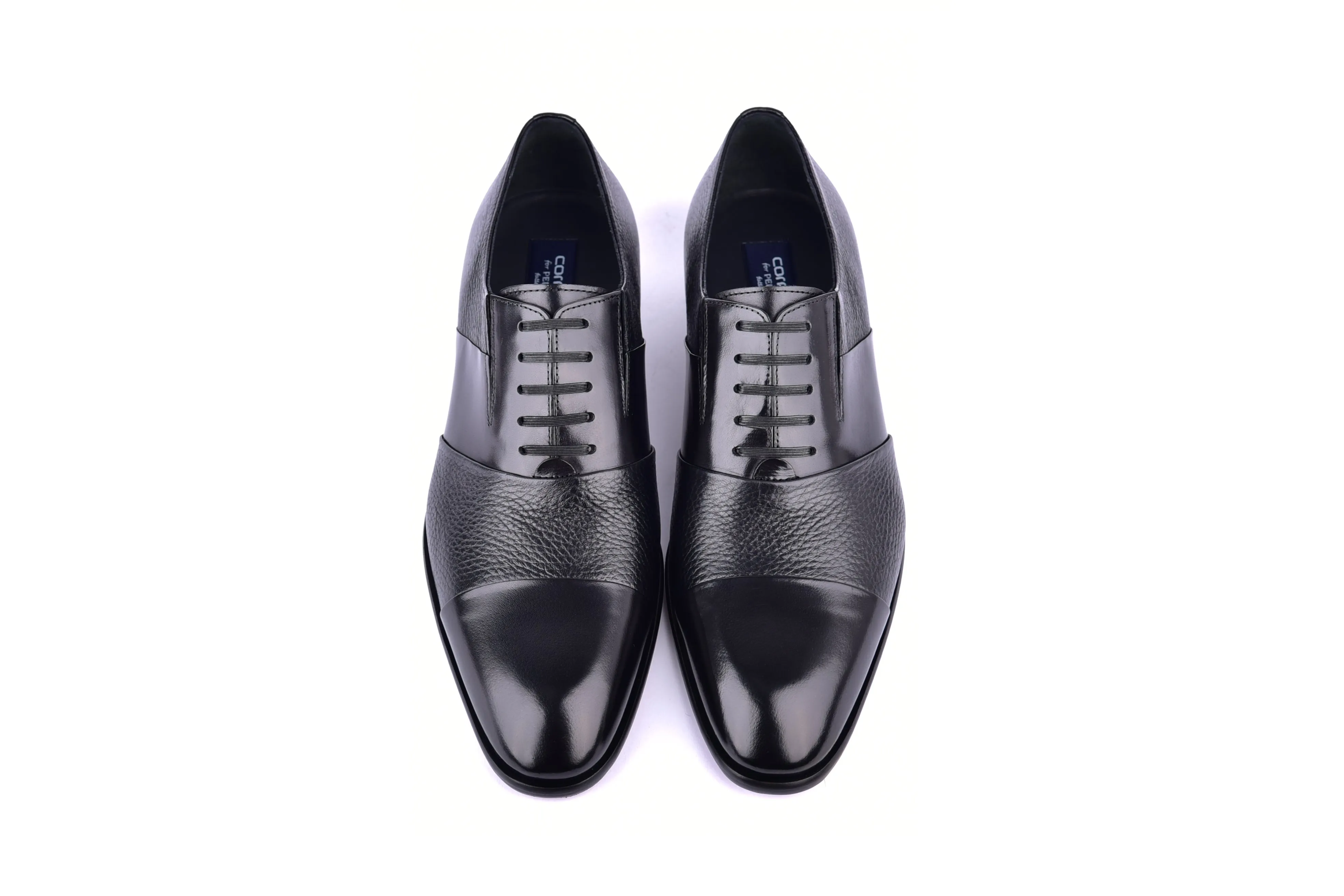C0141-5691 Cap Toe Tie-less deer skin- Black sold by Alberto Nardoni product image thumbnail 4