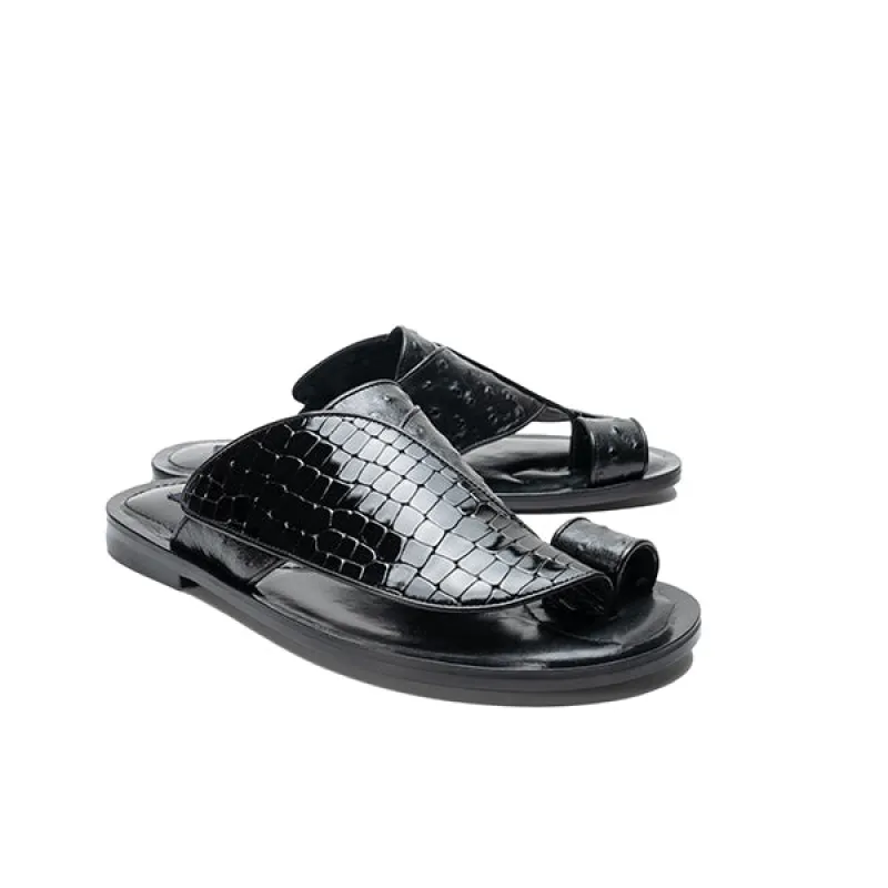 C005-Corrente 5830 Sandal- Black sold by Alberto Nardoni