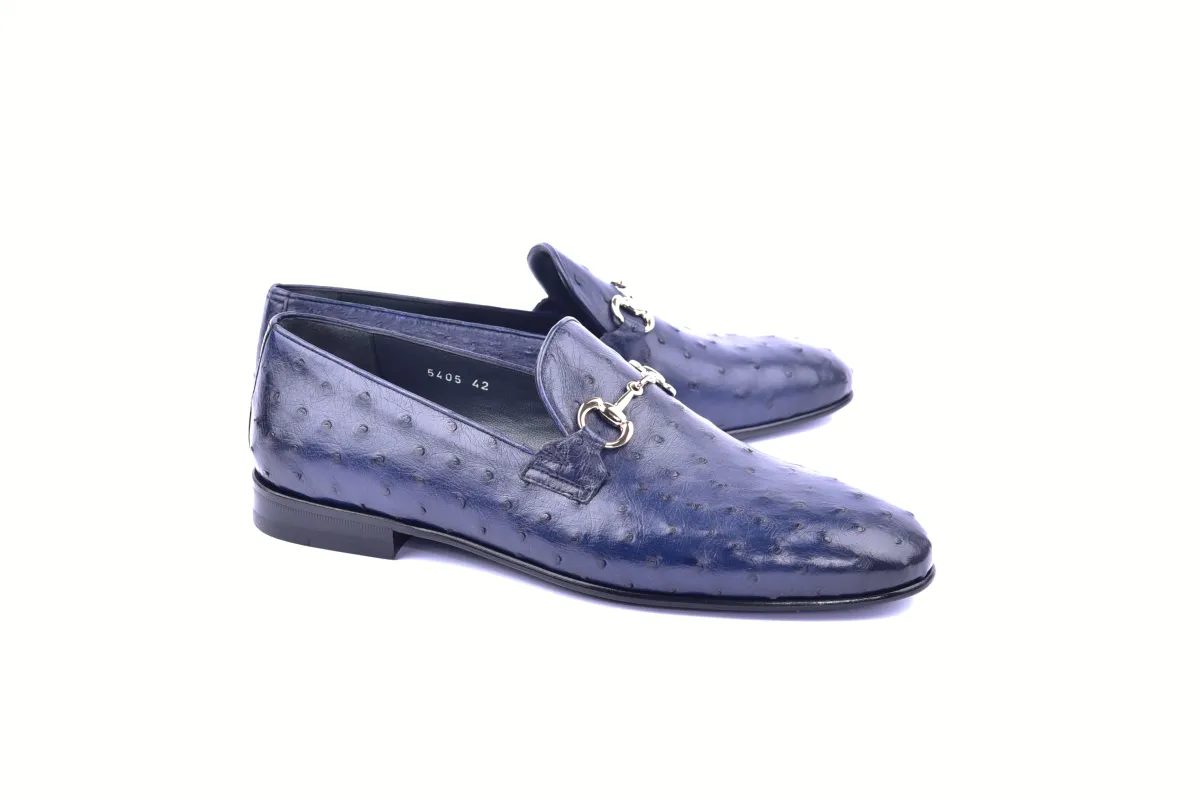 C02202-5405 Genuine Ostrich- Navy sold by Alberto Nardoni