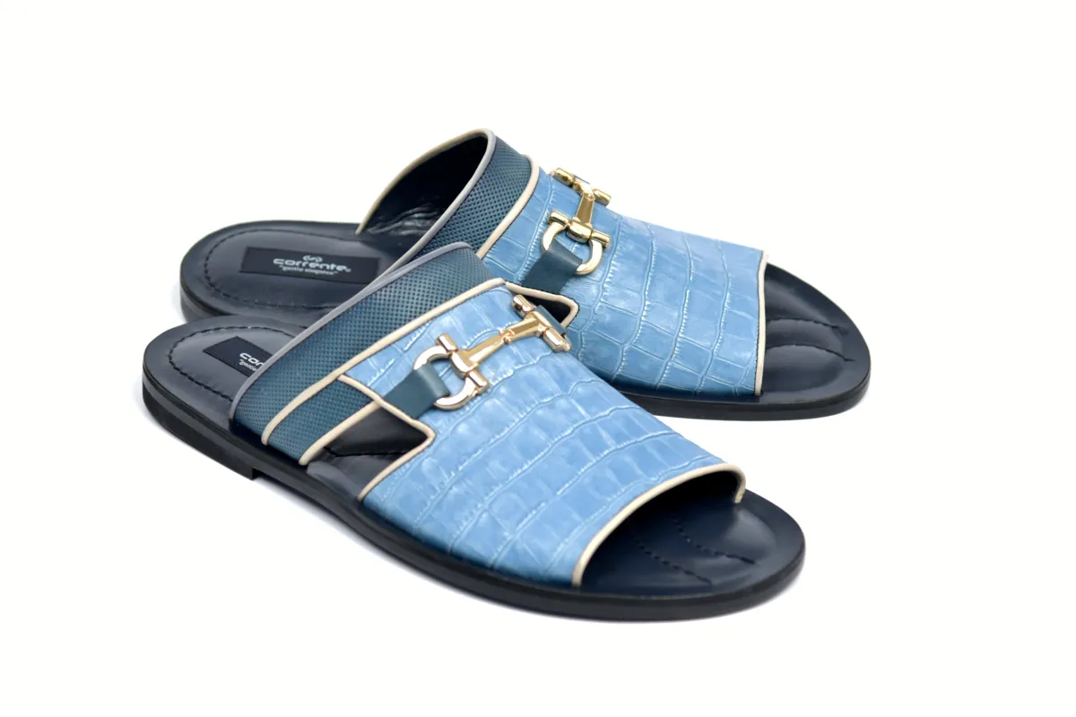 C0031-Corrente 5827 Sandal- Blue sold by Alberto Nardoni