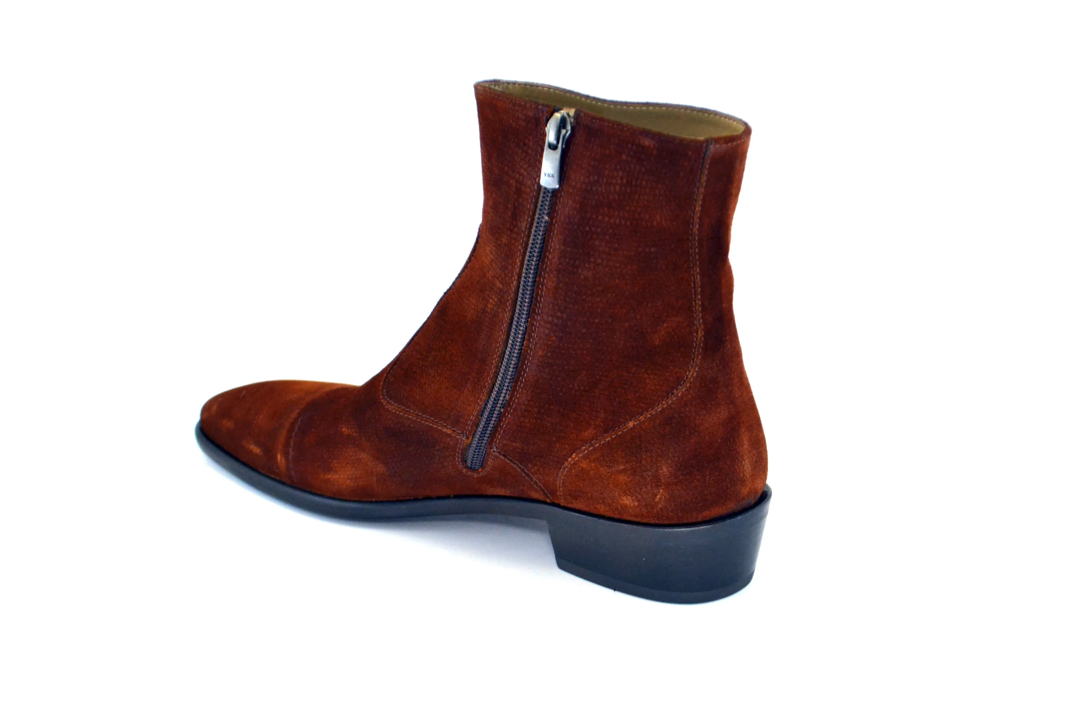 C193-1547-lizard print dark tan Suede sold by Alberto Nardoni product image thumbnail 2