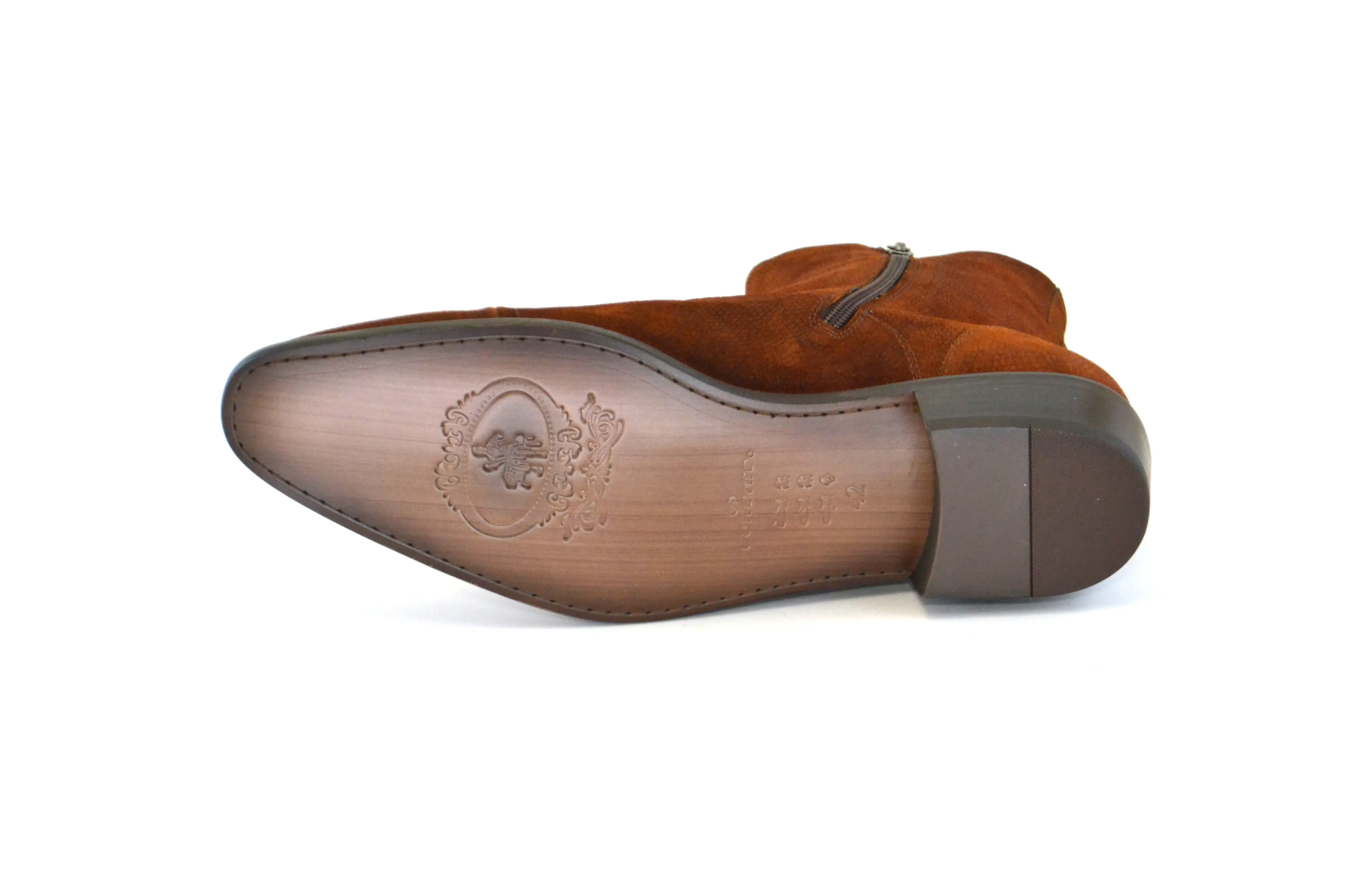 C193-1547-lizard print dark tan Suede sold by Alberto Nardoni product image thumbnail 3