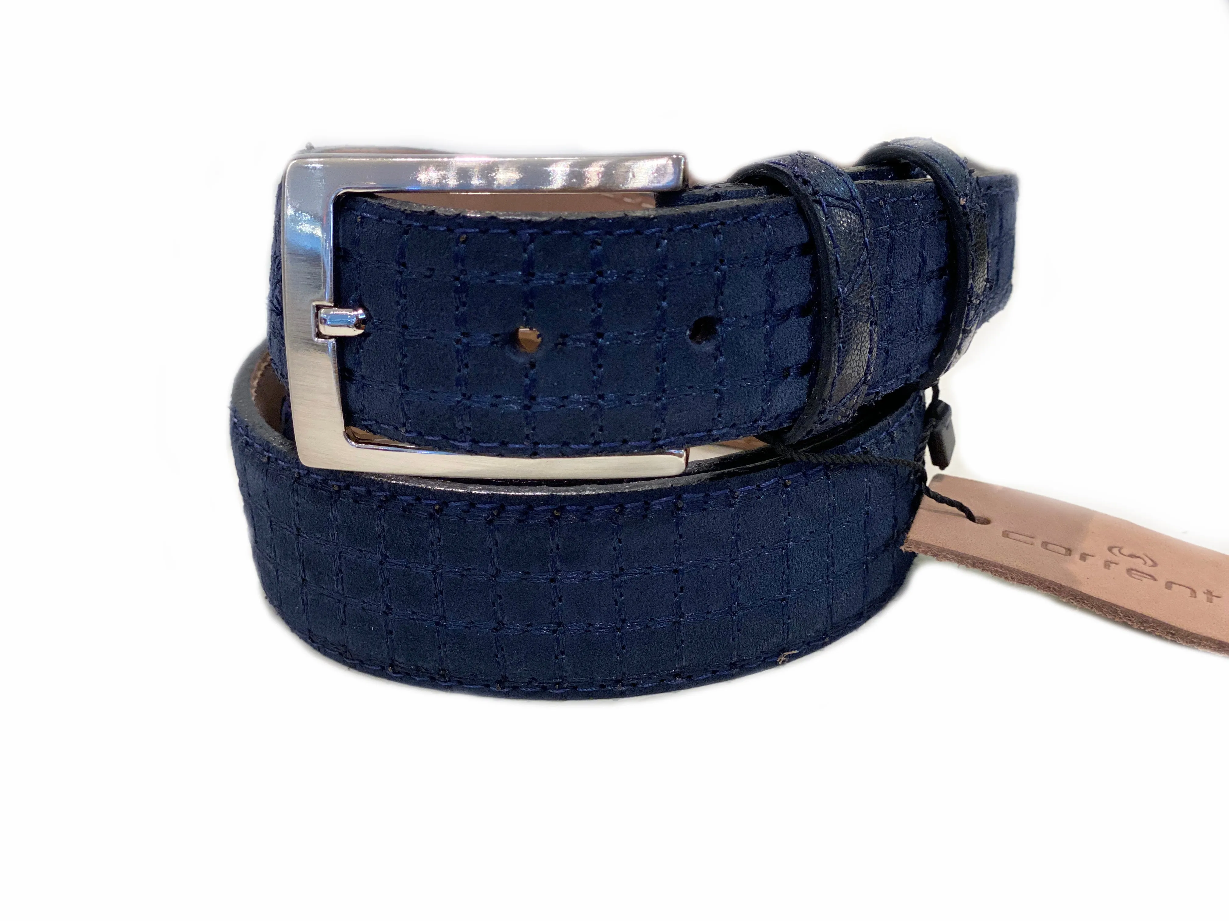 CBelt- 2220 Stitch Suede Belt - Navy Suede sold by Alberto Nardoni product image thumbnail 3