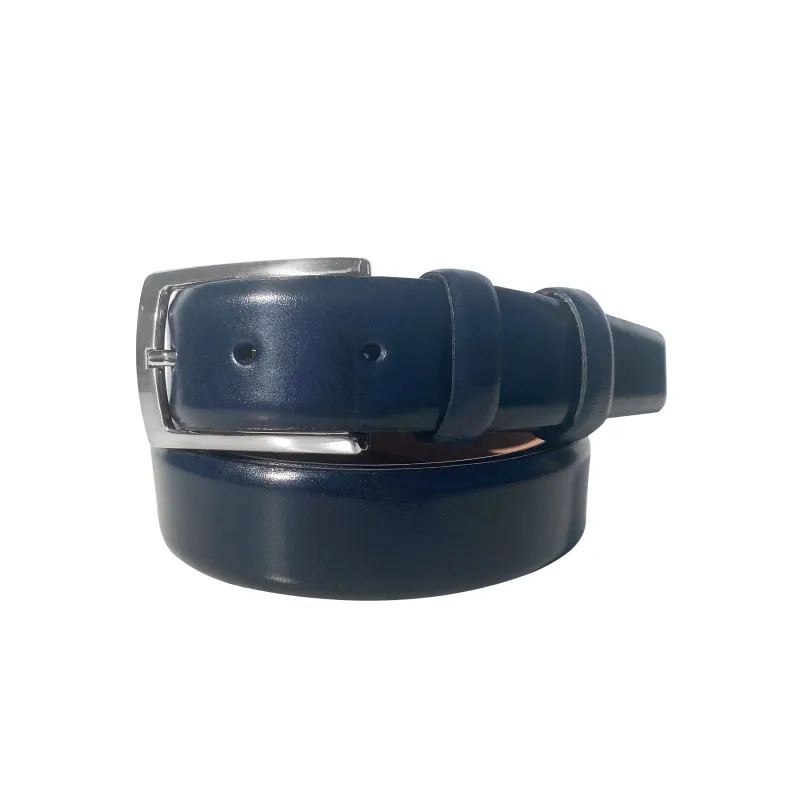 CBelt -1547 Plain Leather Belt - Navy sold by Alberto Nardoni