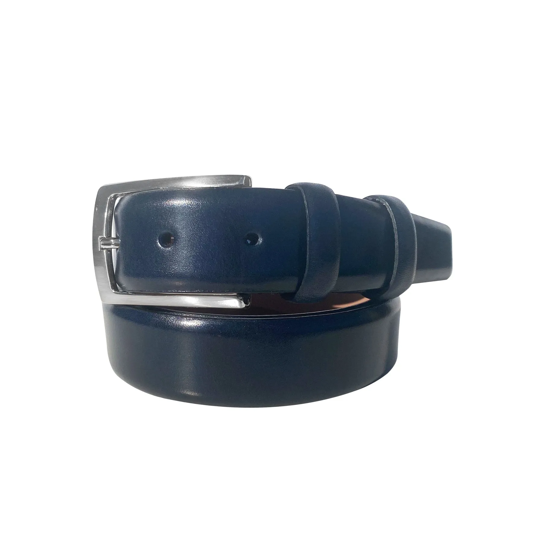 CBelt -1547 Plain Leather Belt - Navy sold by Alberto Nardoni