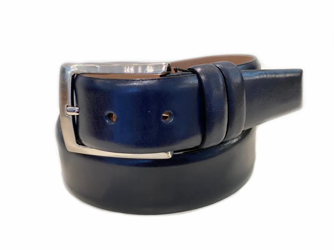 CBelt -1547 Plain Leather Belt - Brown made by Alberto Nardoni