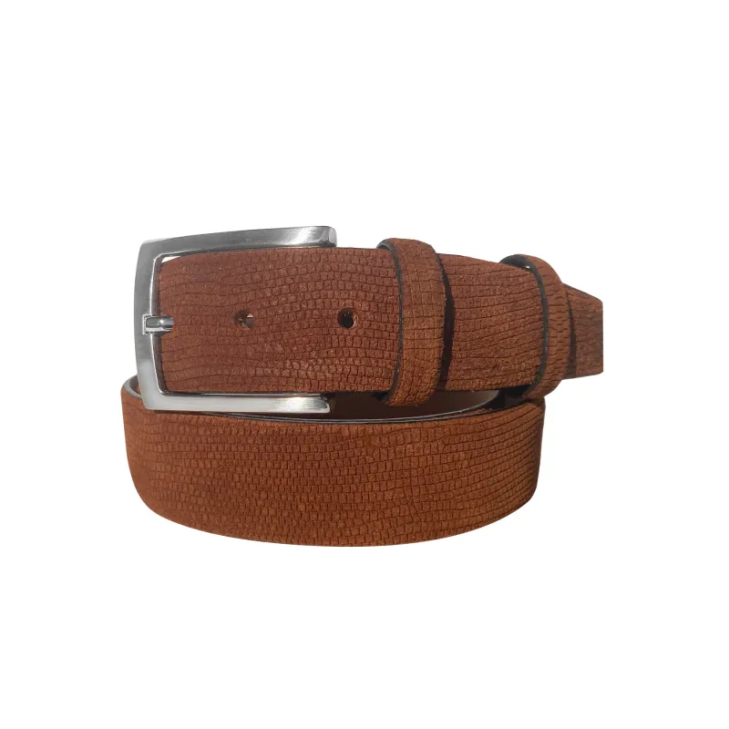 CBelt -1547  Design Suede Belt - Tabbaco Suede sold by Alberto Nardoni