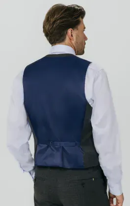 Charcoal Windowpane Vest sold by Alberto Nardoni product image thumbnail 3