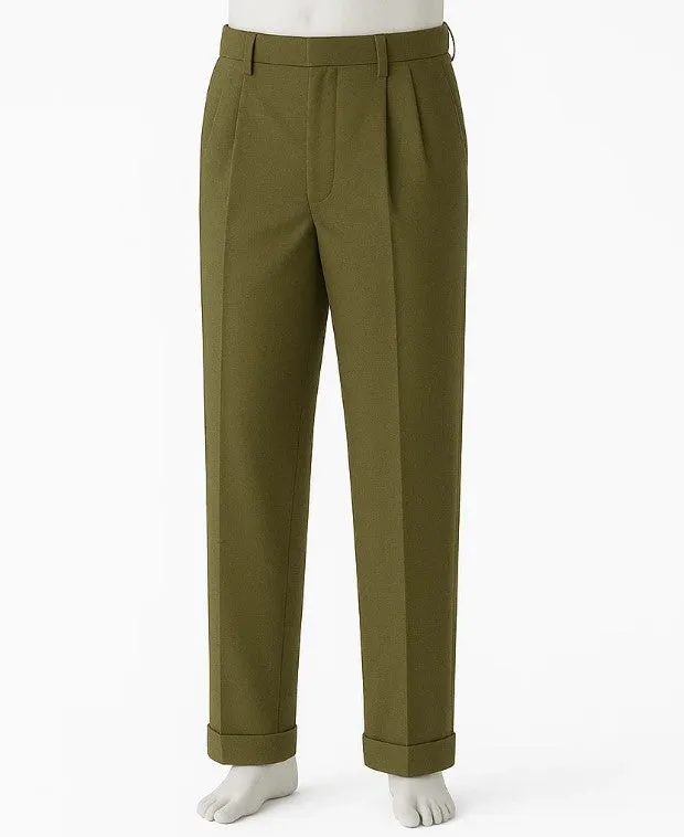 Mens Pleated Pants - Classic Style Slacks sold by Alberto Nardoni product image thumbnail 4