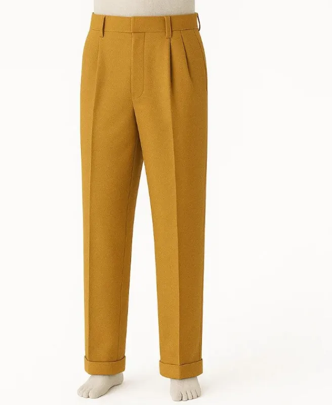 Mens Pleated Pants - Classic Style Slacks sold by Alberto Nardoni