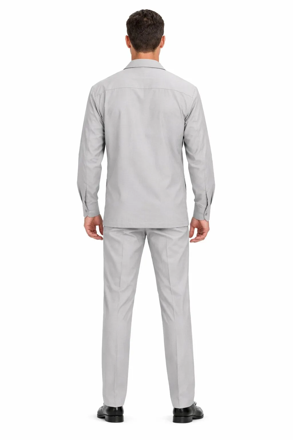 Mens Luxury Grey Wool Two-Piece Leisure Walking Suit sold by Alberto Nardoni product image thumbnail 2