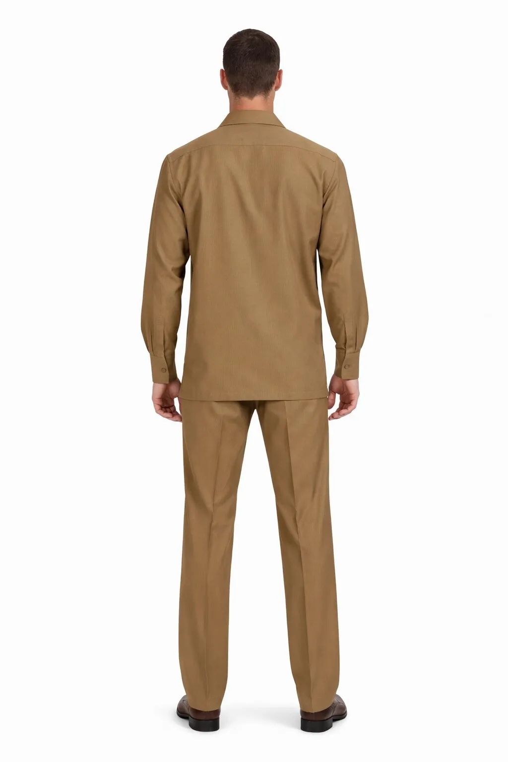 Mens Luxury Caramel Wool Two-Piece Leisure Walking Suit sold by Alberto Nardoni product image thumbnail 2