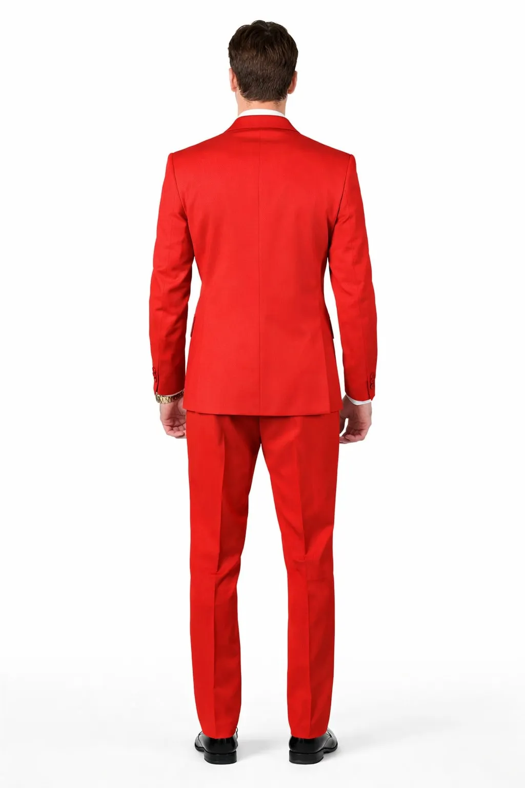 Classic Red Shawl Lapel Tuxedo for Men | 1-Button 4-Piece Suit sold by Alberto Nardoni product image thumbnail 5
