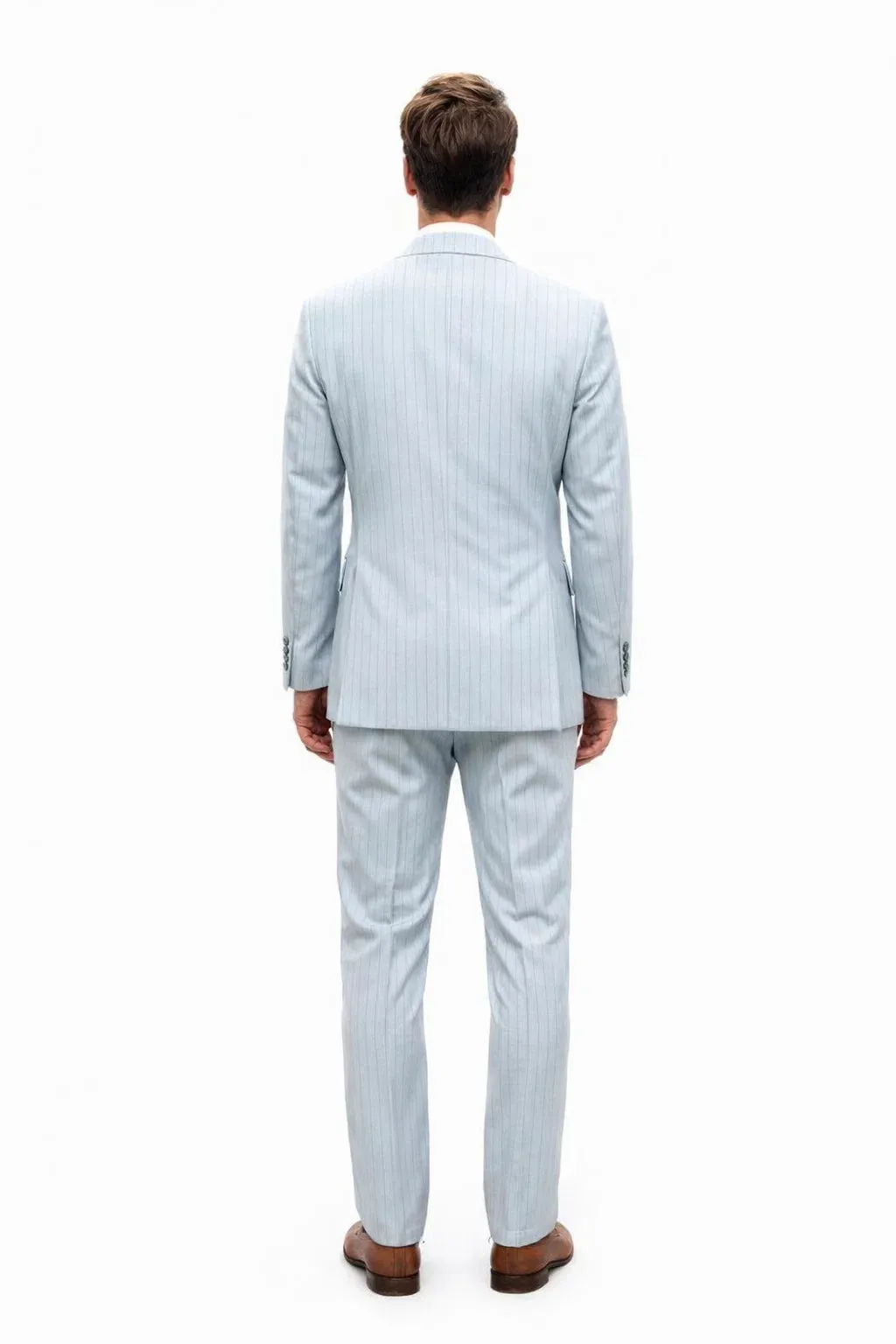 Statement Men’s 2-Piece 100% Wool Double Breasted Pinstripe Suit sold by Alberto Nardoni product image thumbnail 2