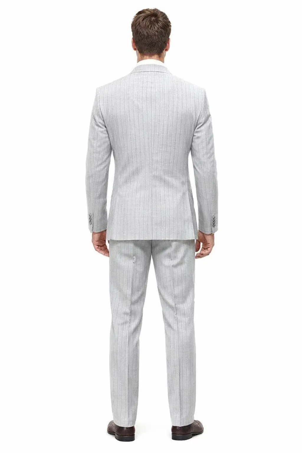 Statement Men’s 2-Piece 100% Wool Double Breasted Pinstripe Suit sold by Alberto Nardoni product image thumbnail 4