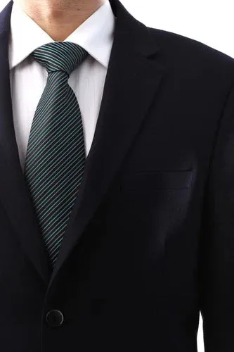 Men’s 2-Button Navy Blazer – Superior 150s Wool-Feel Microfiber Jacket sold by Alberto Nardoni