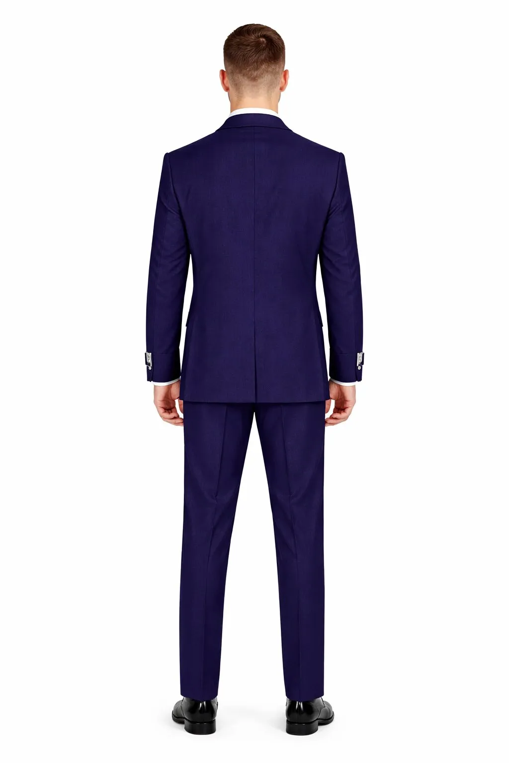 Men’s Navy Blue Double Breasted Wool Suit with Signature Buckle Closure Designer Tailored Fit sold by Alberto Nardoni product image thumbnail 2