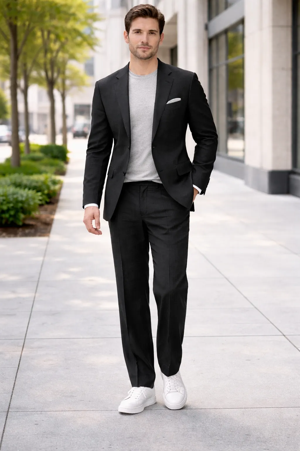 Linen Wedding Suit - Summer Fabric 2 Button Modern Fit No Pleated Pants Jacket + Pants in Color sold by Alberto Nardoni
