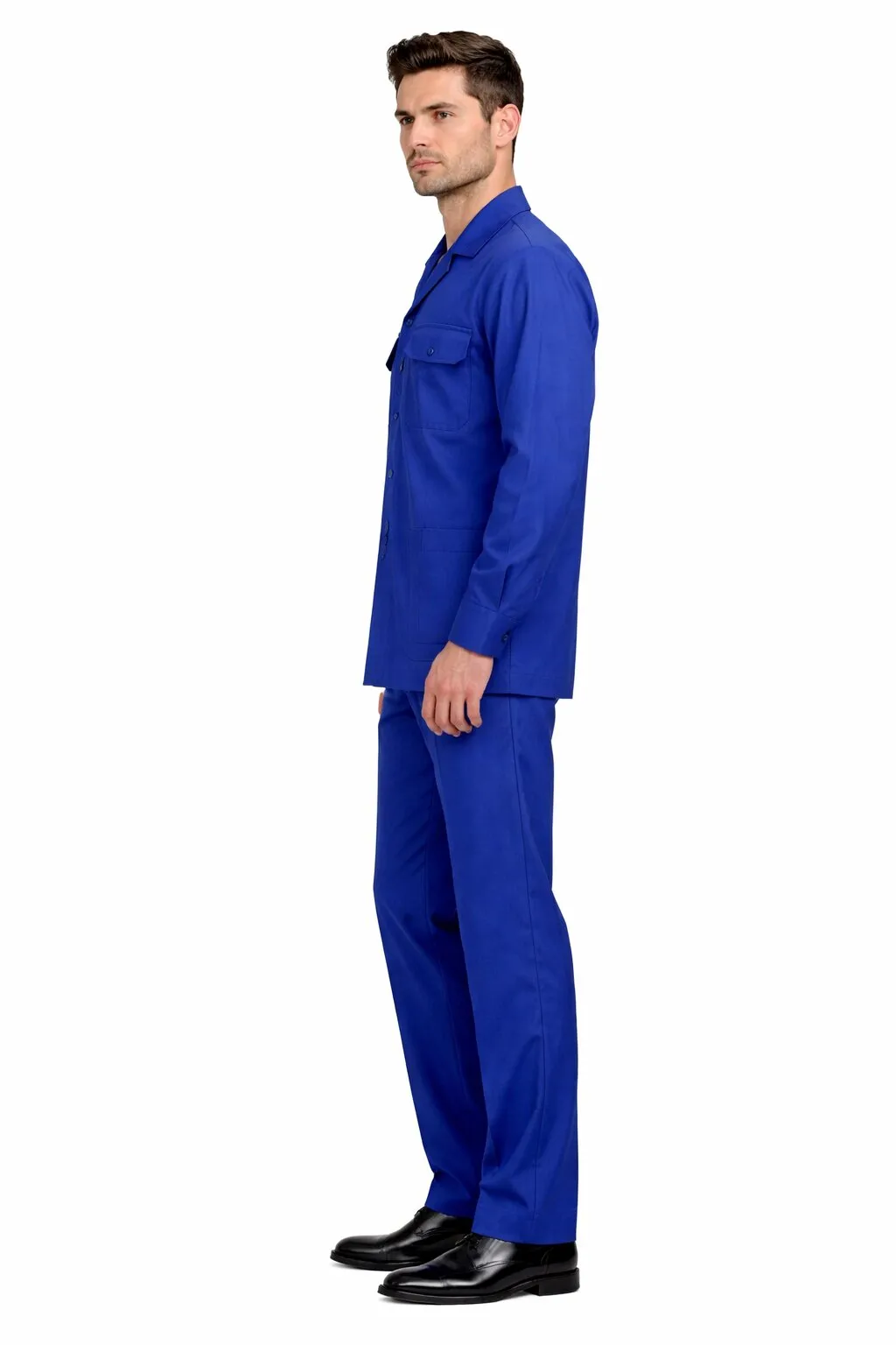 Mens Luxury Sapphire Blue Wool Two-Piece Leisure Walking Suit sold by Alberto Nardoni product image thumbnail 3