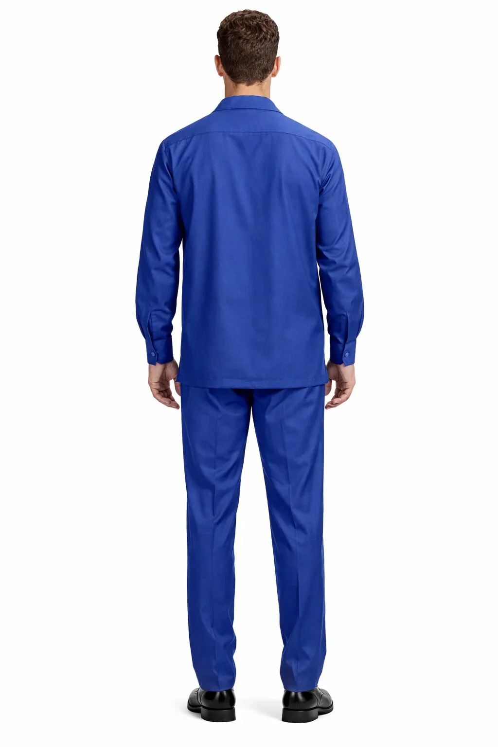 Mens Luxury Sapphire Blue Wool Two-Piece Leisure Walking Suit sold by Alberto Nardoni product image thumbnail 2
