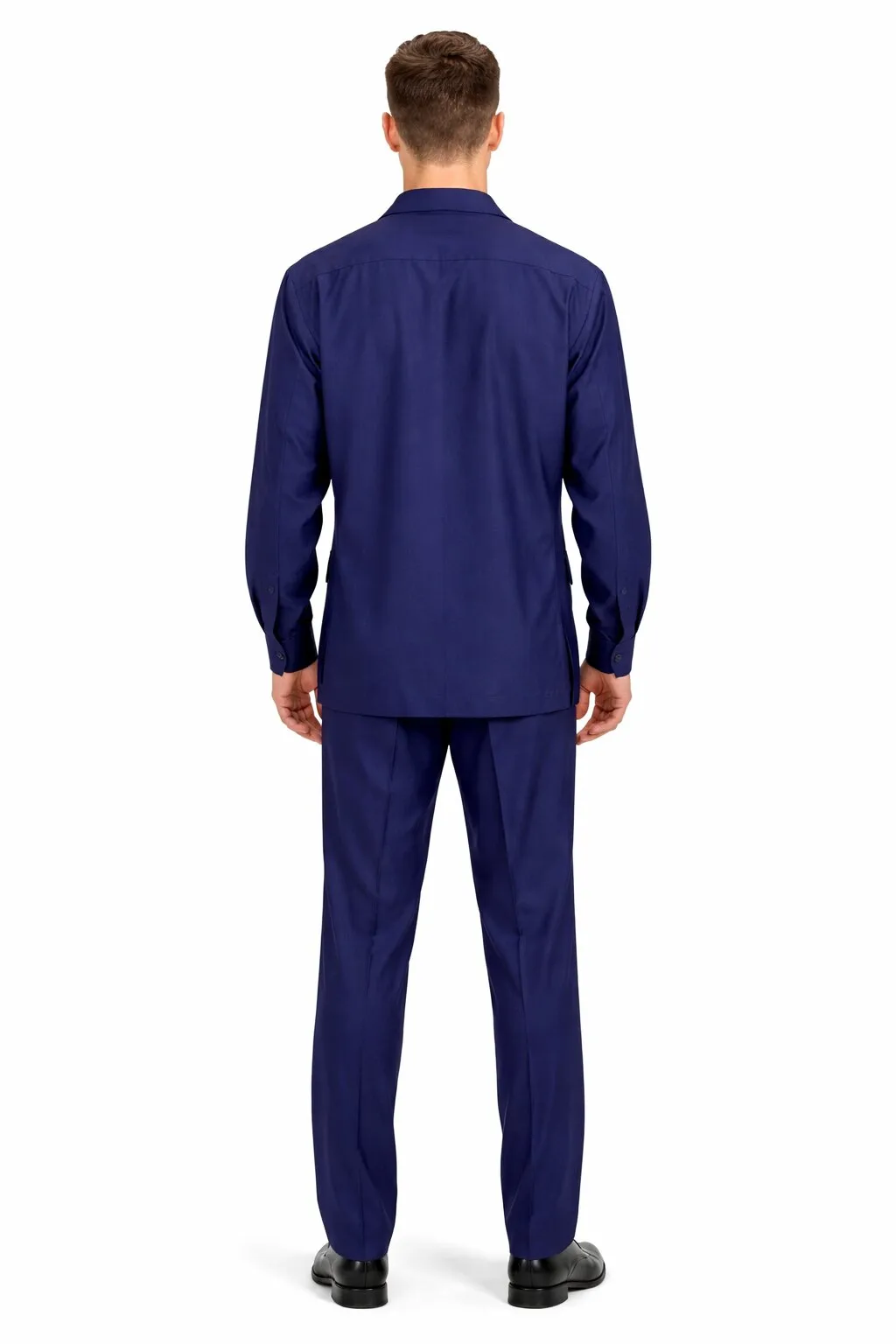 Mens Luxury Navy Blue Wool Two-Piece Leisure Walking Suit sold by Alberto Nardoni product image thumbnail 2