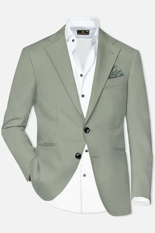 Men’s Sage Green Blazer – Two Button Notch Lapel Formal Jacket for Wedding, Summer and Party Wear in Light Green Sport Jacket sold by Alberto Nardoni