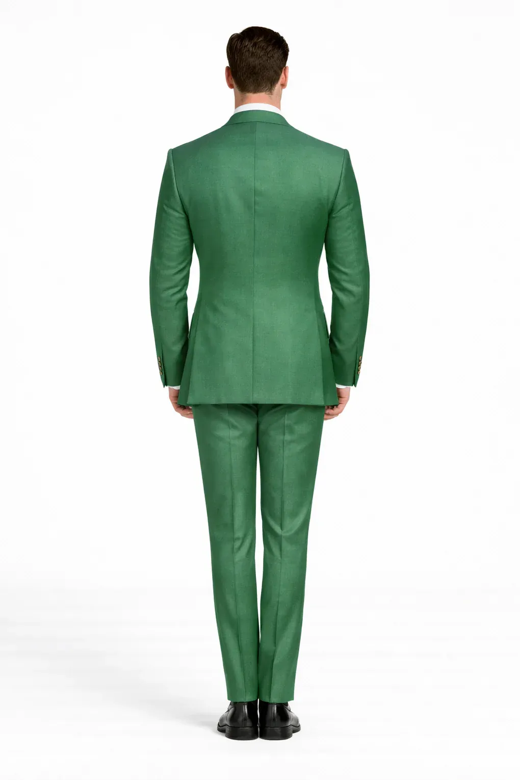 Mens Green Slim Fit Suit by Rossiman Stylish Double-Breasted Vest & Flat Front Pants sold by Alberto Nardoni product image thumbnail 2