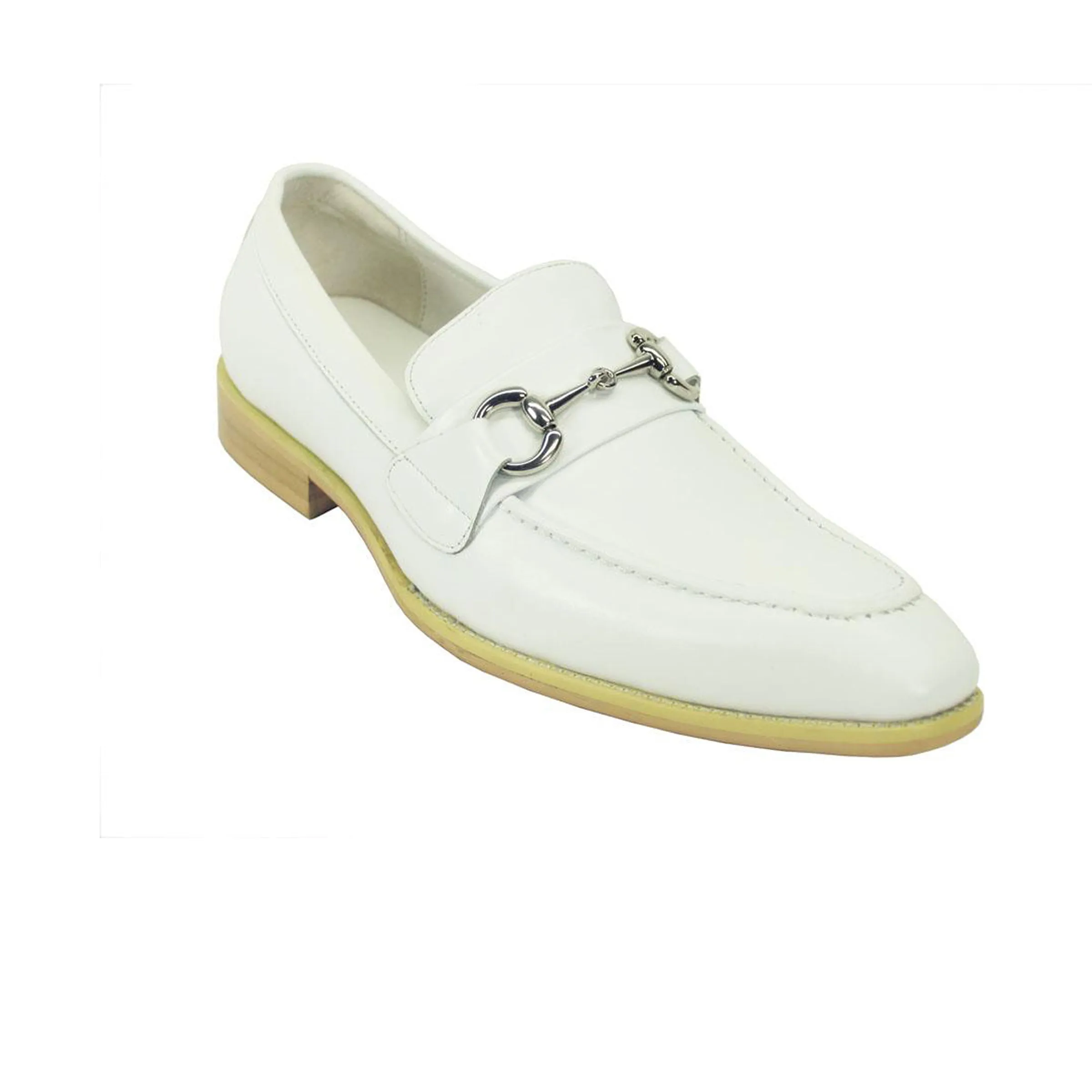 Carrucci Mens Leather Loafer with Signature Metal Buckle Chestnut sold by Alberto Nardoni product image thumbnail 5