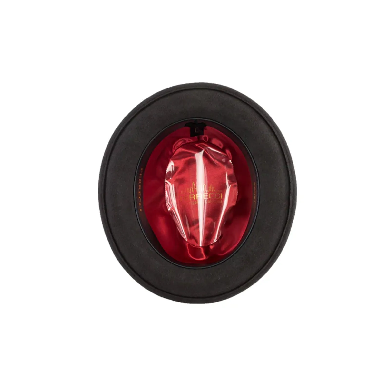 Mens Narrow Brim Crushable Wool Dress Hat Trilby Fedora in Brown sold by Alberto Nardoni product image thumbnail 3