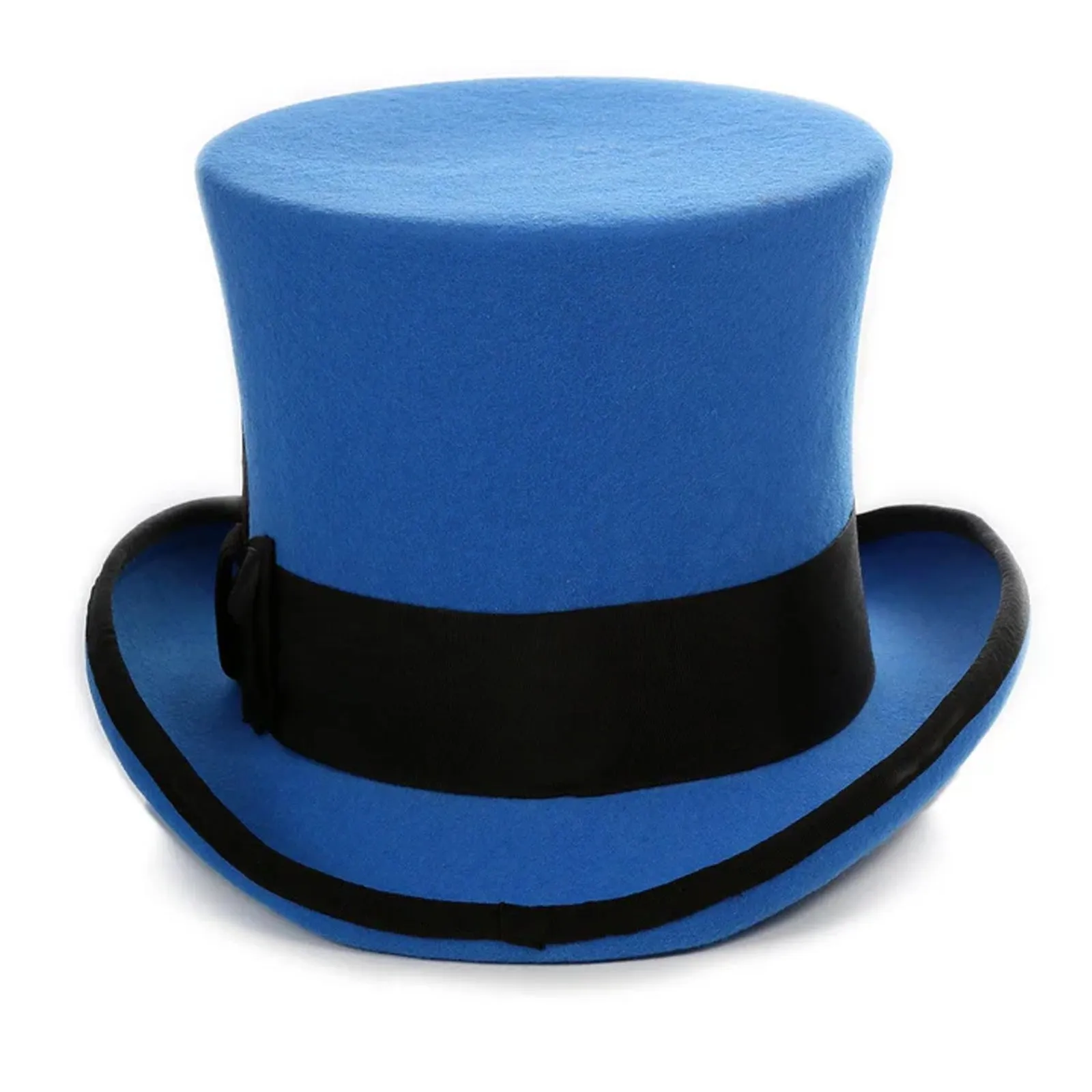 Men's Tall 100% Wool Dress Top Hat in Blue & Black sold by Alberto Nardoni
