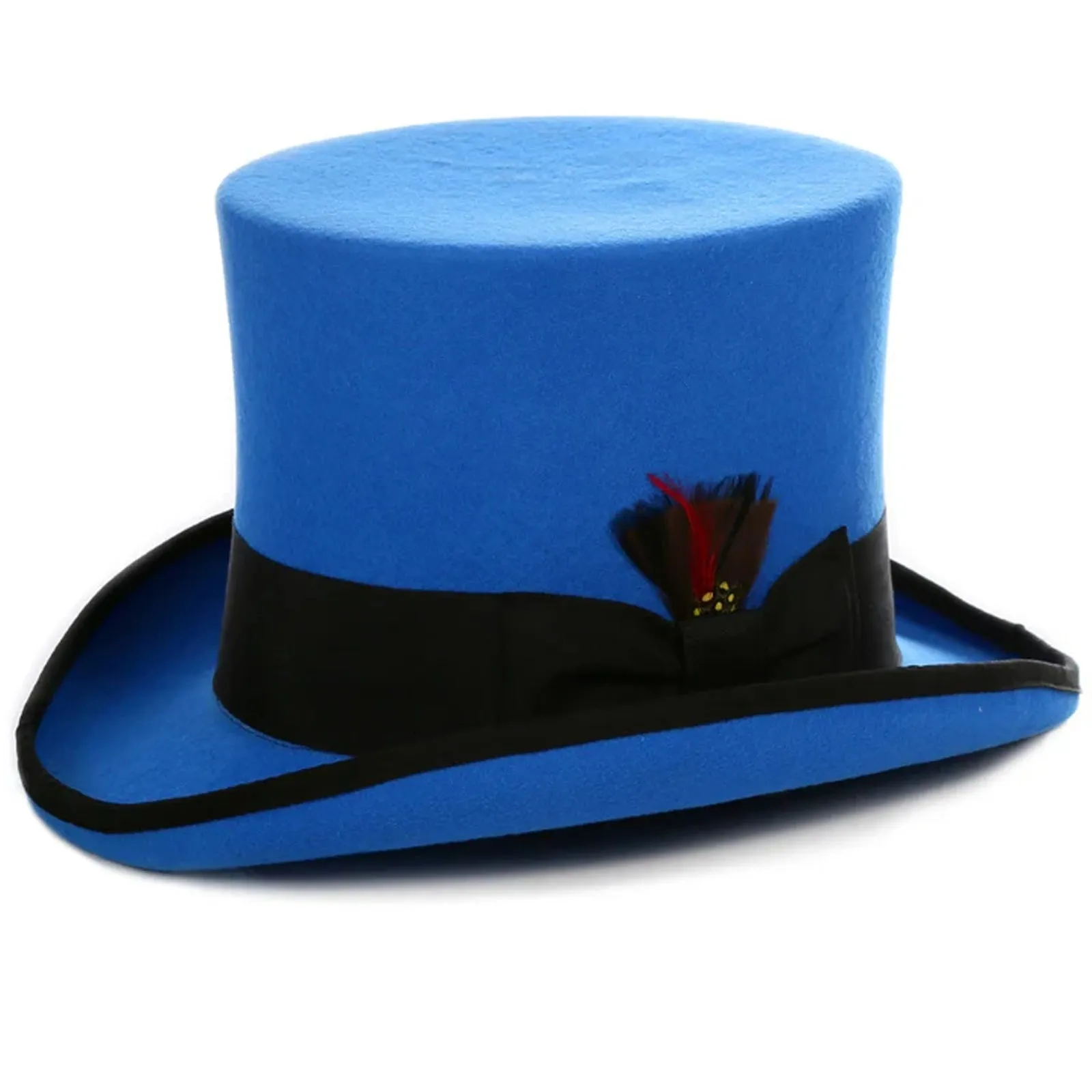 Men's Tall 100% Wool Dress Top Hat in Blue & Black sold by Alberto Nardoni product image thumbnail 2