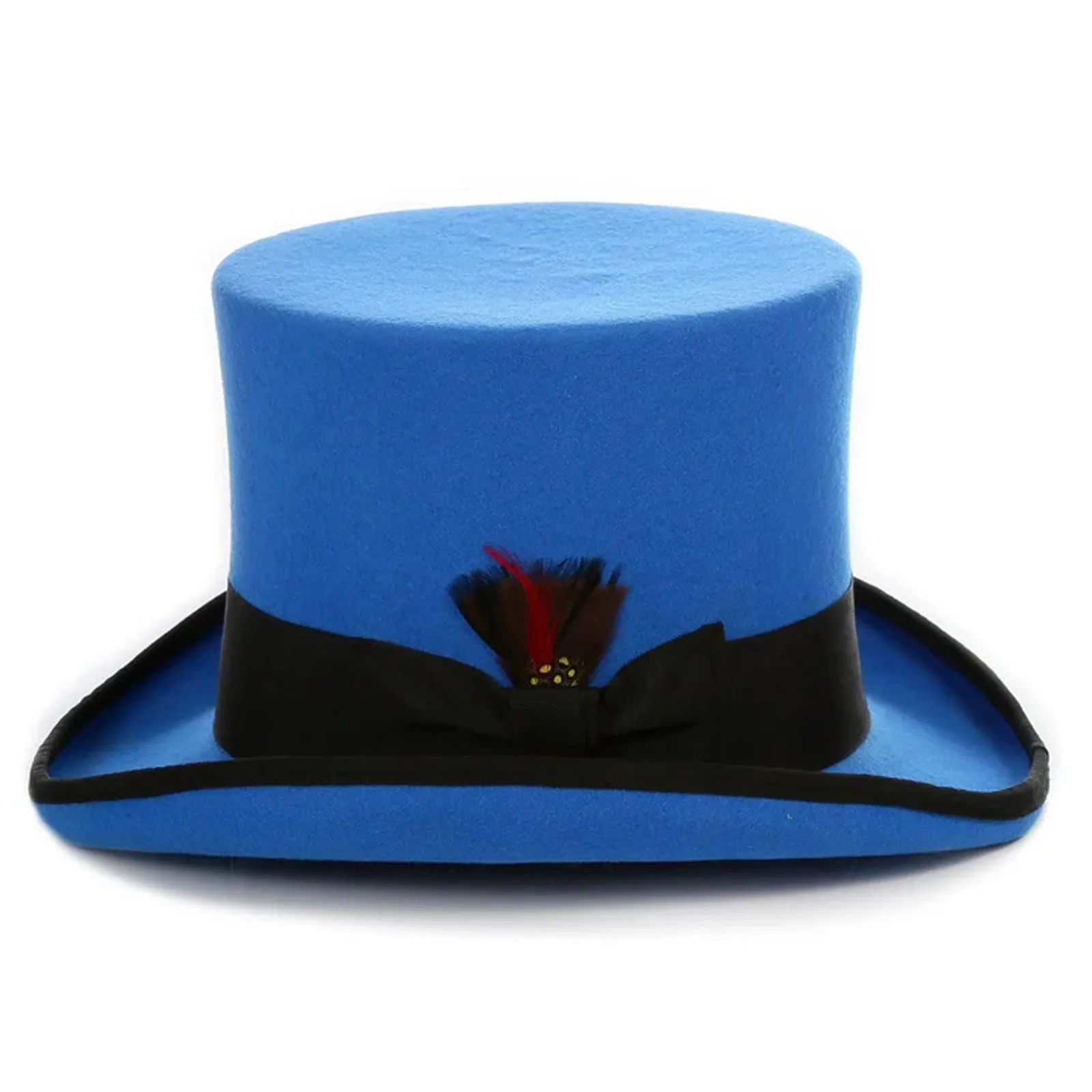 Men's Tall 100% Wool Dress Top Hat in Blue & Black sold by Alberto Nardoni product image thumbnail 3