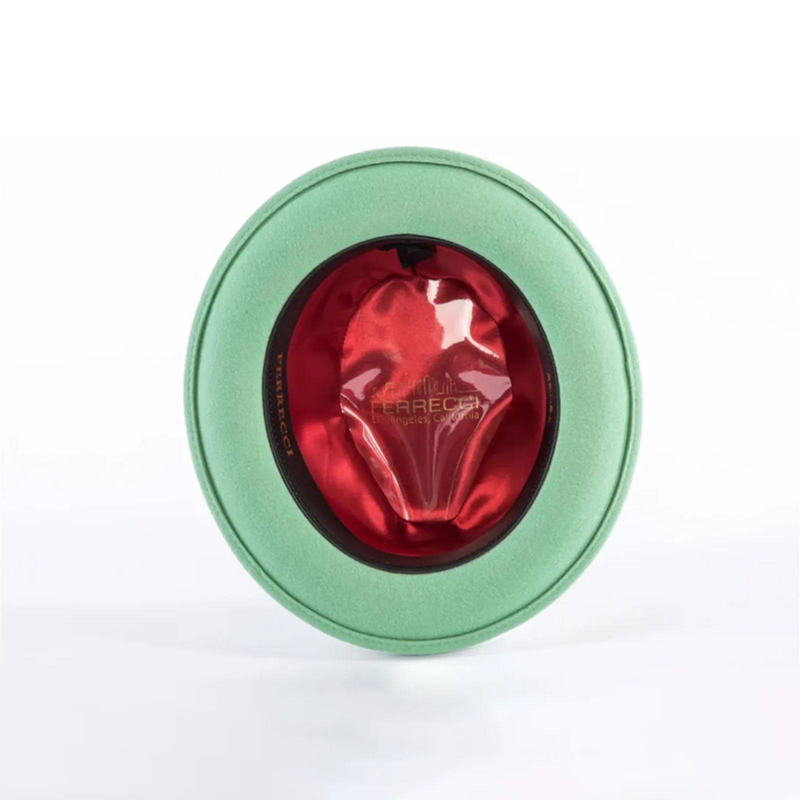 Mens Narrow Brim Crushable Wool Dress Hat Trilby Fedora in Lime Green sold by Alberto Nardoni product image thumbnail 3