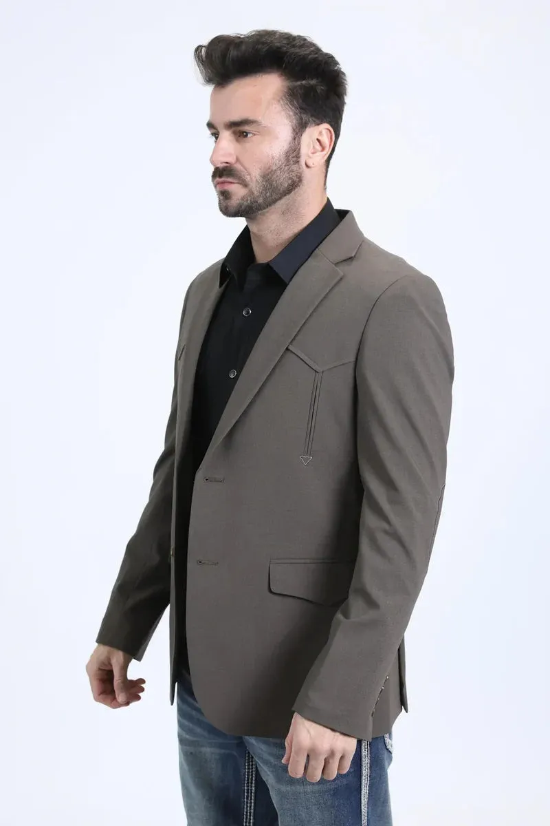 Mens Dark Brown Western Blazer – Cowboy Formal Suit sold by Alberto Nardoni product image thumbnail 2