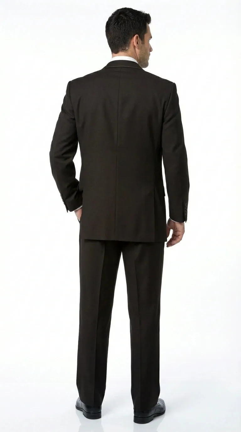 Men’s Dark choclate Brown Three Buttons 3 Piece Suit – Classic Brown 3PC Wedding, Church and Business Formal Suit for Men sold by Alberto Nardoni product image thumbnail 3