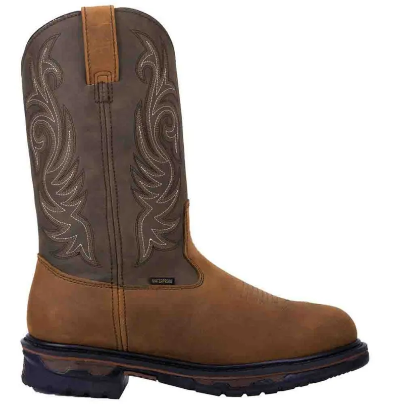Laredo Sullivan Tan Waterproof Distressed Men's Leather Western Boots made by Laredo