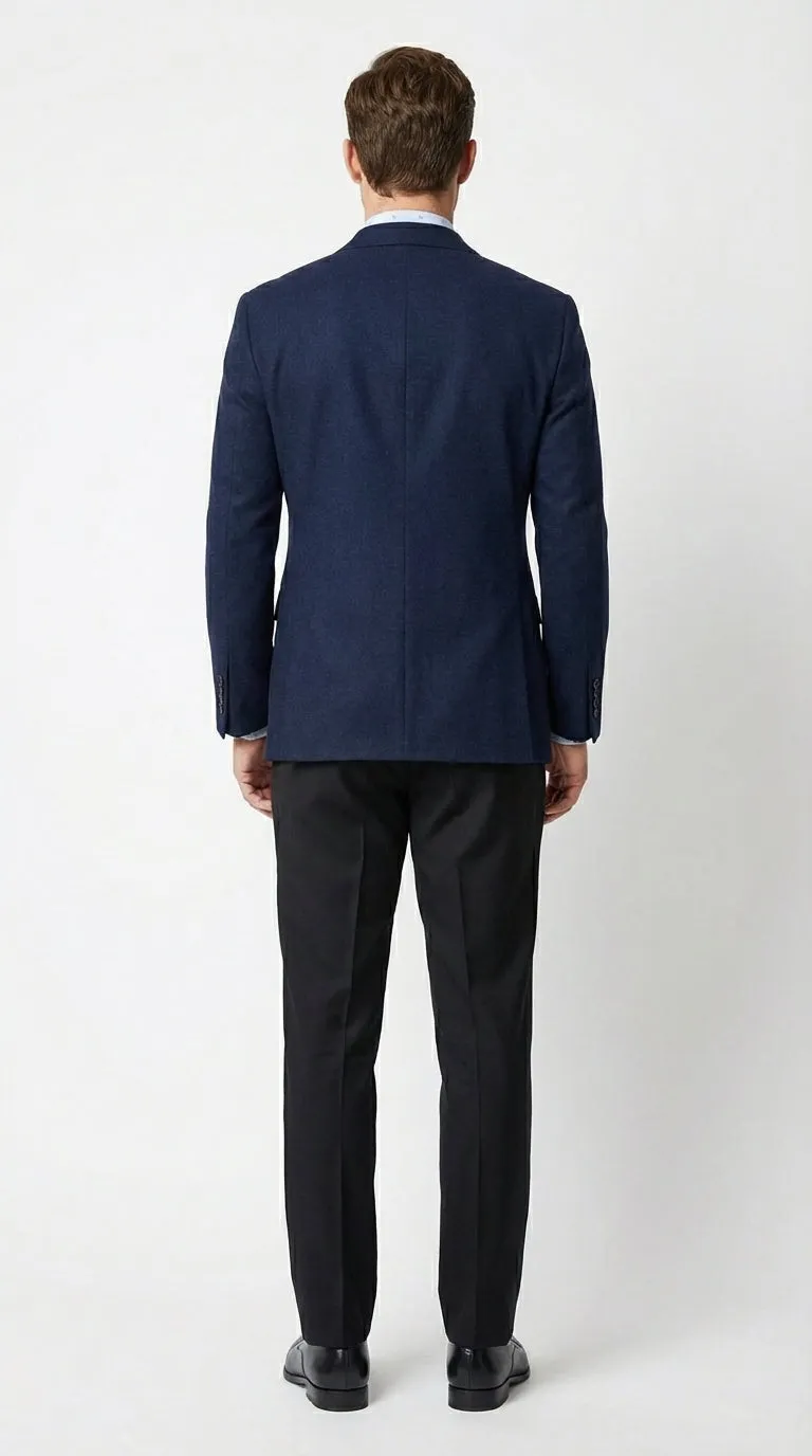 Mens Navy Blue Double Breasted Blazer – Classic Formal Suit Jacket for Business, Wedding, Office and Professional Wear sold by Alberto Nardoni product image thumbnail 2