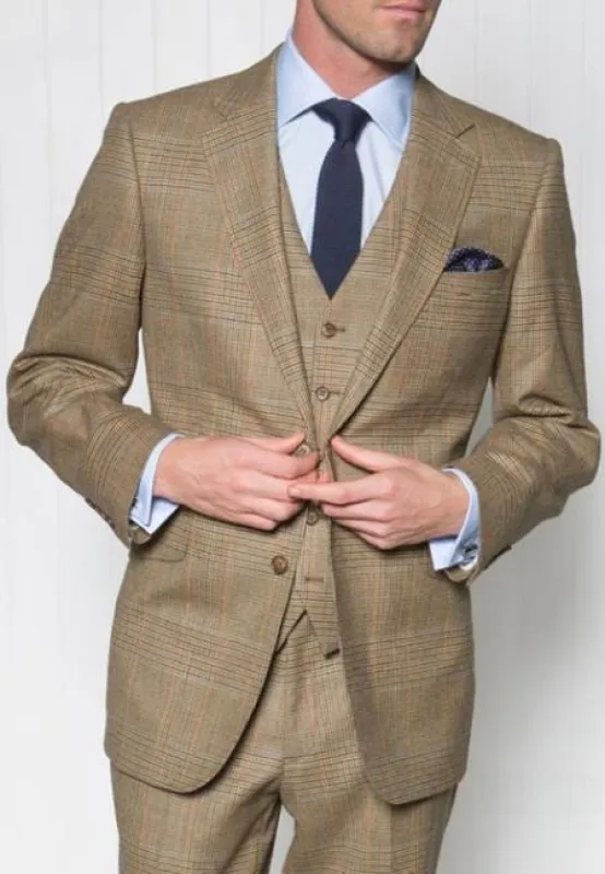 Mens Great Gatsby Costume - Great Gatsby Suit - Gatsby Clothes (Vest + Pants + Suit Shirt Tie Package) made by Alberto Nardoni
