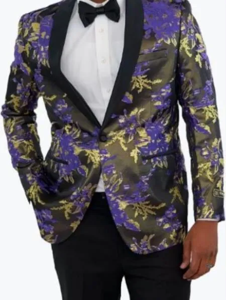 Mardi Gra Custom - Purple and Gold Two Toned Tuxedo sold by Alberto Nardoni