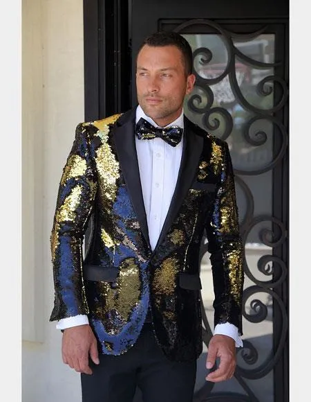 Mardi Gras Party Outfits For Guys - Mens Mardi Gras Costumes - Gold ~ Black sold by Alberto Nardoni