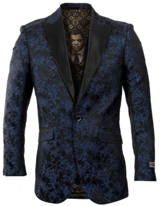 Mens Plus Size Blazers - Large Mens Blazers Big and Tall Blazer - Plus Size Navy Sport Coat made by Alberto Nardoni