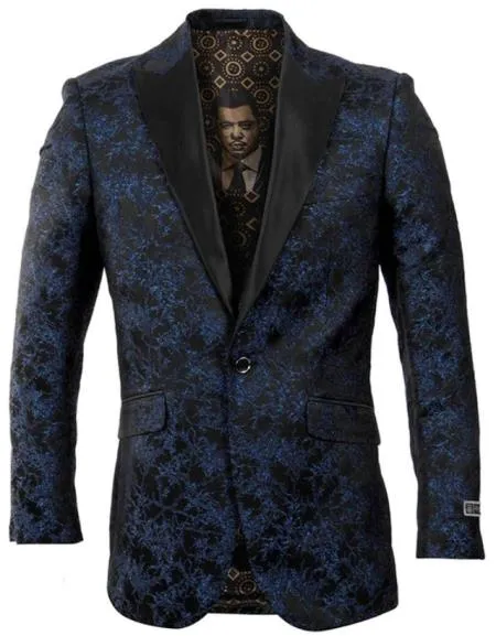 Mens Plus Size Blazers - Large Mens Blazers Big and Tall Blazer - Plus Size Navy Sport Coat sold by Alberto Nardoni