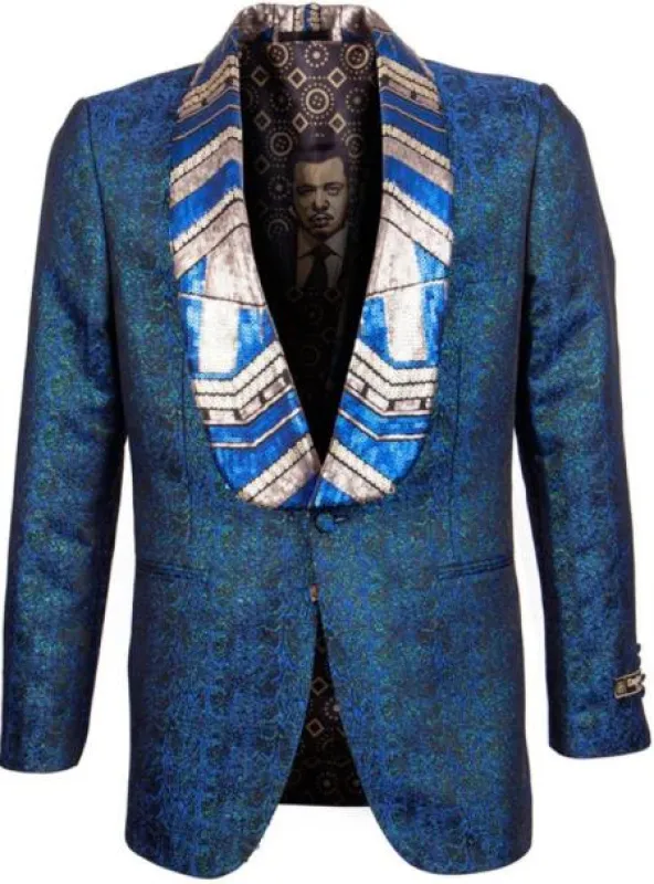 Mens Plus Size Blazers - Large Mens Blazers Big and Tall Blazer - Plus Size Navy Sport Coat made by Alberto Nardoni