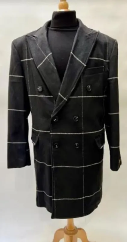 Mens Plaid Overcoat - Peacoat - Plaid Topcoats made by Alberto Nardoni