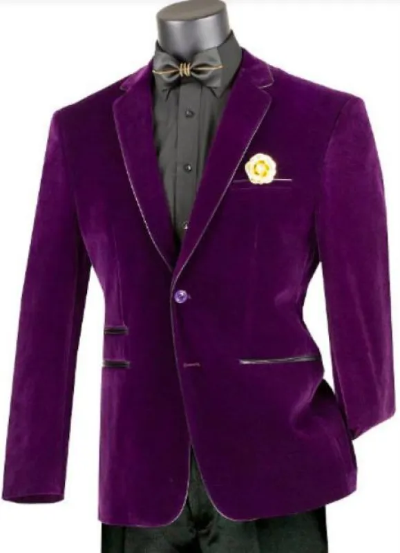 Purple Velvet Blazer made by Alberto Nardoni