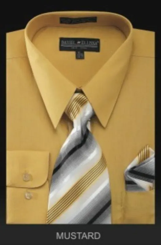 Mens Yellow Dress Shirt made by Alberto Nardoni